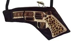 Leopard Smyth Gunslinger Handgun Bag w/ Bullet Zipper Pull