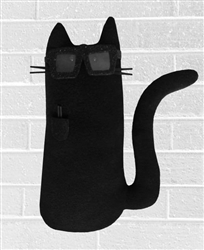 Blackboard Edition (black on black) Kitty Go Nerdy Plush by Sinister Cuisine