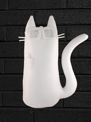 Chalkdust Edition (white) Kitty Go Nerdy Plush by Sinister Cuisine