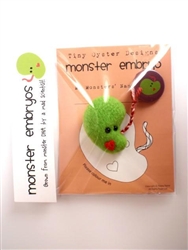 Green Monster Embryo Designer Plush by Tiny Oyster Labs