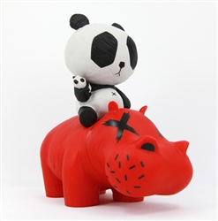 P.R.A.H. Panda Riding A Hippo Designer Vinyl Toy Figure By Cacooca
