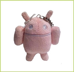 Pink Mini Ganndroid Keychain Plush by Gann Memorials