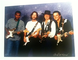 Limited Edition Robert Knight photograph of Robert Cray, Eric Clapton, Stevie Ray Vaughan, and Jimmie Vaughan