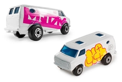 MQ + TYO Graffiti Art 1:64 Scale Diecast Matchbox Chevy Van