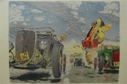 Hot Rod Race Poster - Robert Williams