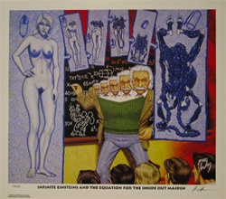 Infinite Einsteins and The Equation For The Inside Out Maiden Print - Robert Williams