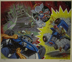A White Knuckle Ride For Lucky St. Christopher Print - Robert Williams