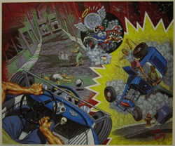 A White-Knuckle Ride For Lucky St. Christopher Poster - Robert Williams